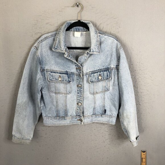 Old Navy Jackets & Blazers - Vintage Old Navy Jean Jacket Womens Large Sunwashed Distressed Y2K 90s Western